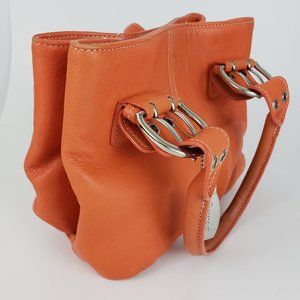 Tignanello Small Orange Magnetic Closure Purse